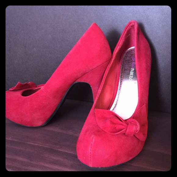 Red just fab heels