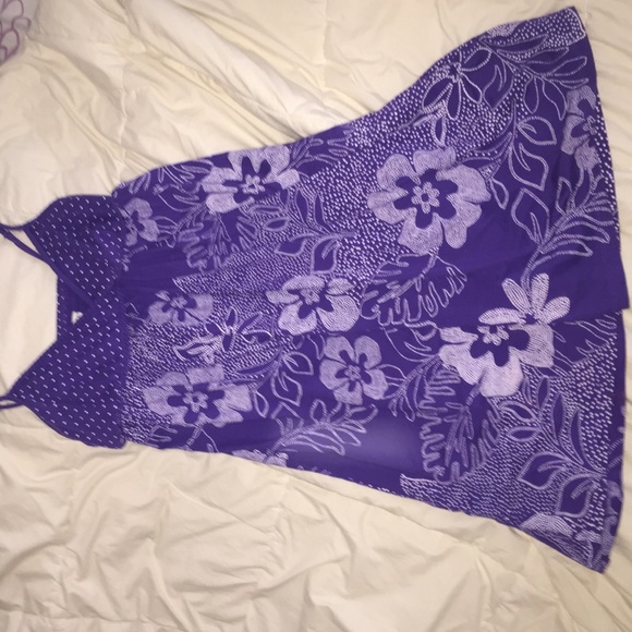 Purple Flower print dress