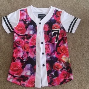 Floral Button up Jersey