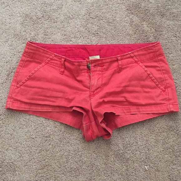 Absolutely lovely coral mini shorts!