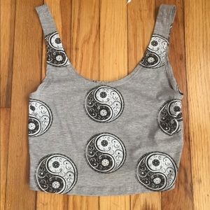 Pacsun Ying Yang Crop Top