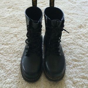 black patent leather Dr. Martens