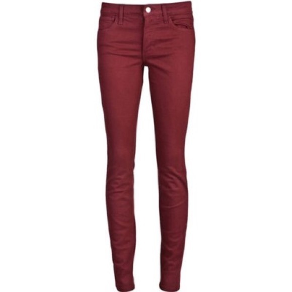 Joe's Jeans Oxblood / Red Skinny Jeans