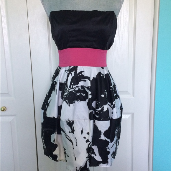 Black and white formal dress