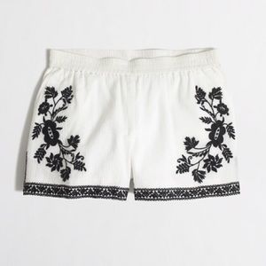 J Crew embroidered shorts