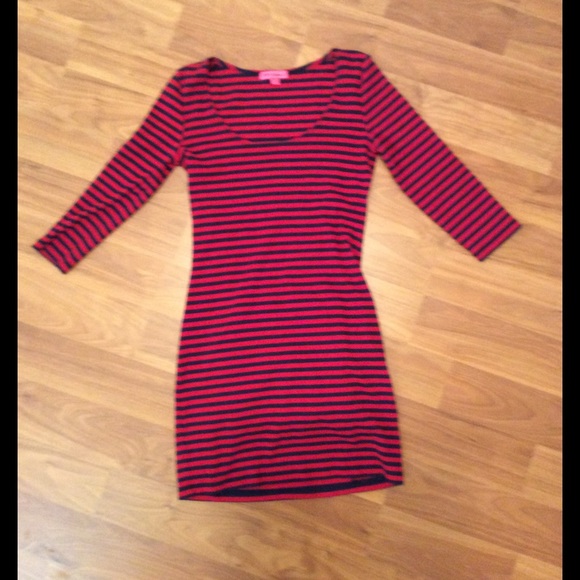 Betsey Johnson red and black stripped dress