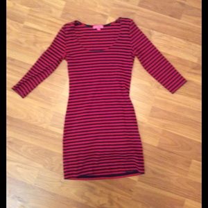 Betsey Johnson red and black stripped dress