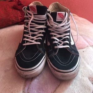 Black And White High top Vans