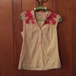 J Crew embellished top