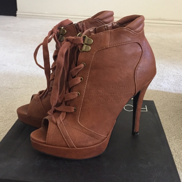Charlotte Russe lace up booties