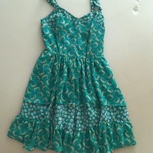 Lauren Conrad, green, floral dress