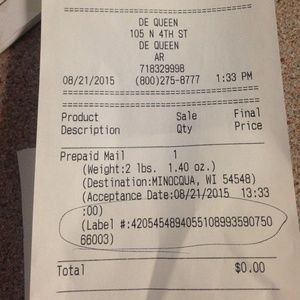 Tracking info for stephy88