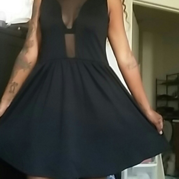 Black skater dress