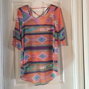 Aztec print top