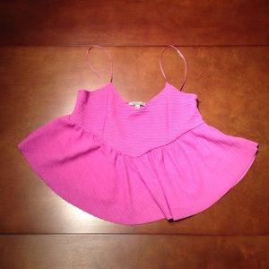 Zara Trafaluc Collection Pink Peplum Top
