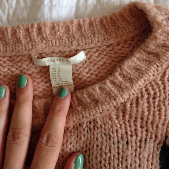 Forever 21 Deer Head Peach Sweater - Picture 3 of 4