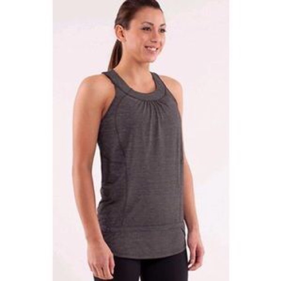 lululemon athletica Tops - Lululemon 6 Run Race Tech Tank Grey & Pink, EUC