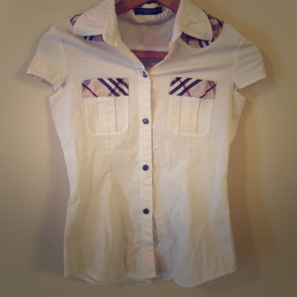 Burberry button up top