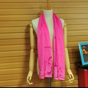 Pink logo scarf