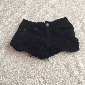 Black high waisted shorts