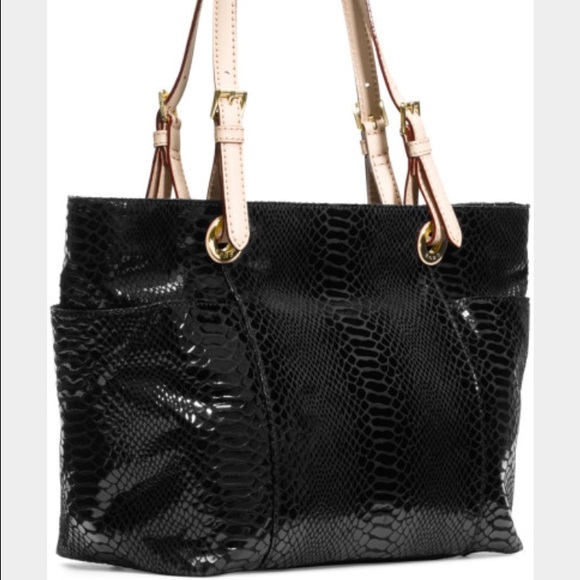 FLASH SALE Michael Kors Black Python Jet Set Purse