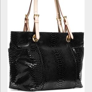 FLASH SALE Michael Kors Black Python Jet Set Purse