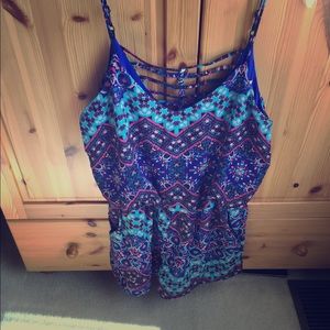 Aztec Blue Romper