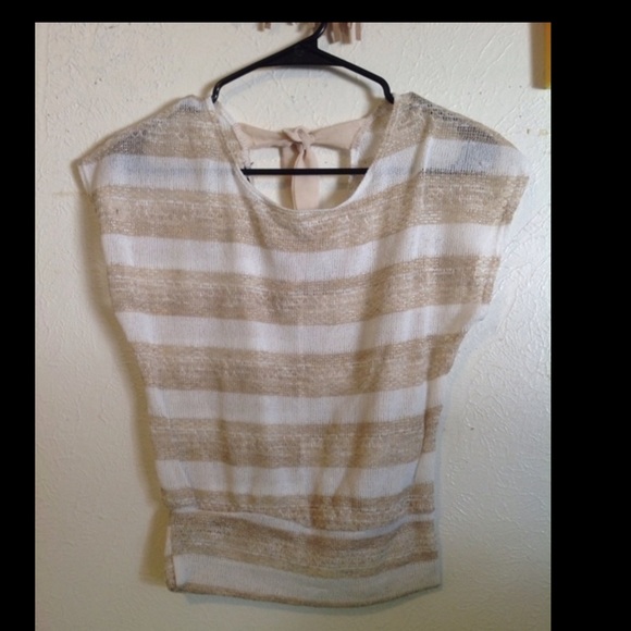 Gold and white sparkly shirt