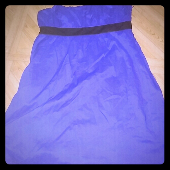 Royal blue and black cocktail dress