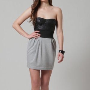 Elizabeth and James real leather bustier dress
