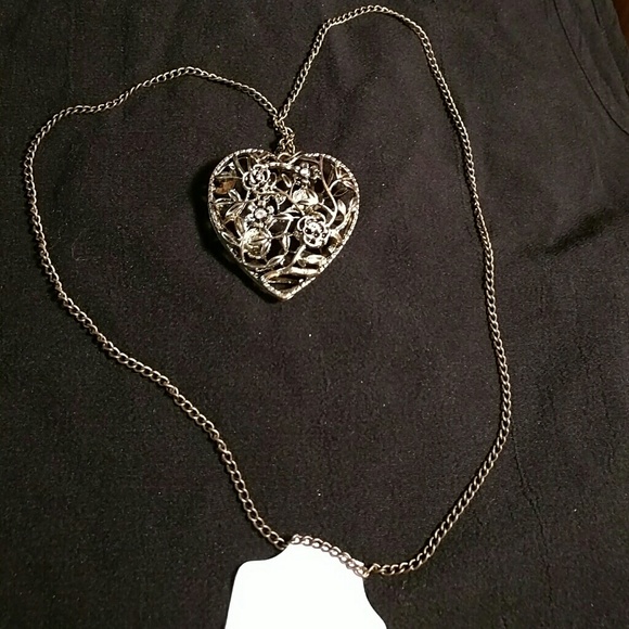 Beautiful Bronze Colored Heart Necklace