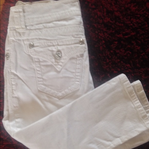 White Capri Miss Me Jeans