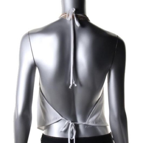 🎉 HP 12/5🎉NWT Open Back Halter Top W/Gold Chain - Picture 2 of 4
