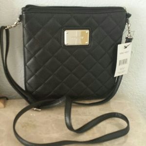 NineWest black quilted crossbody