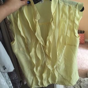 Banana republic yellow blouse