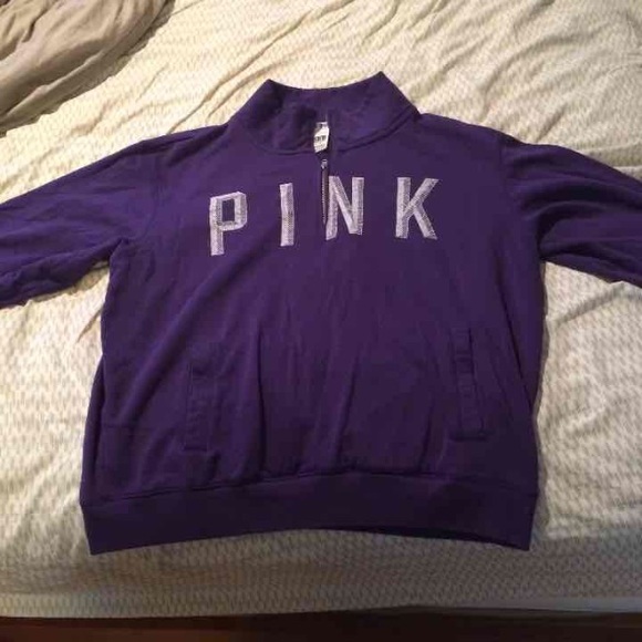Purple Quarter zip sweatshirt from Pink