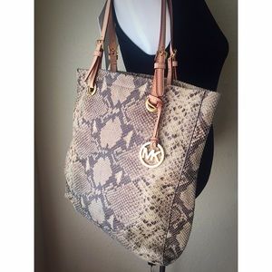 Michael Kors printed Python tote bag