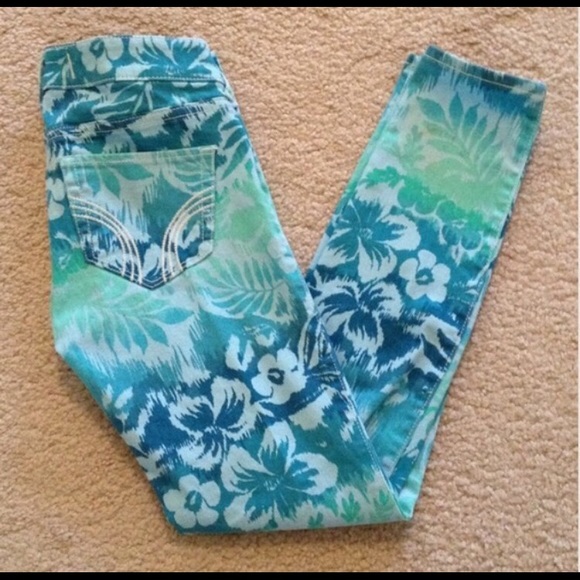 Floral Hollister Jeans