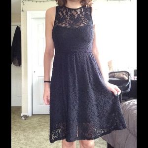 Black Floral Lace Dress