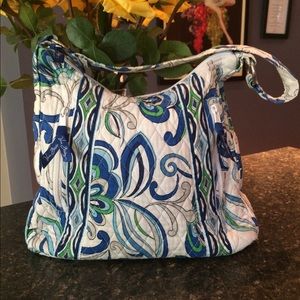 Vera Bradley "Lisa B" Mediterranean White Handbag
