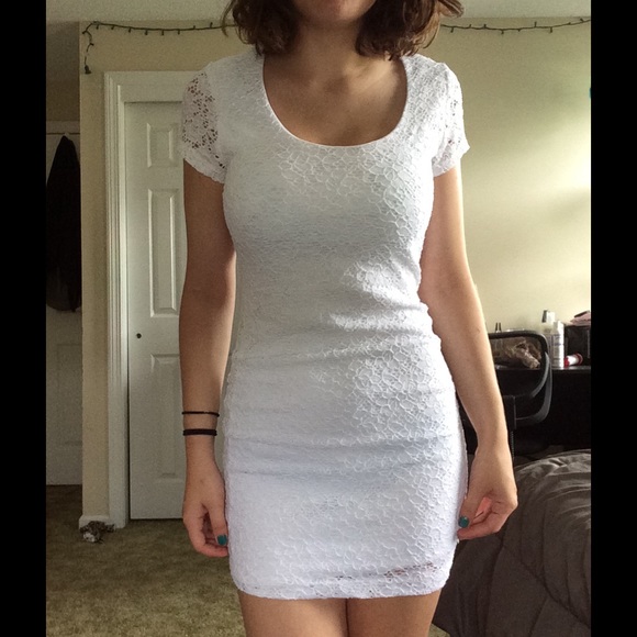 White Lace Bodycon Dress