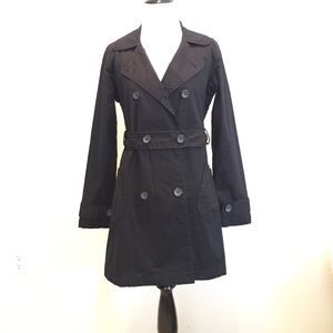🎉SALE🎉 Black trench coat with polka lining