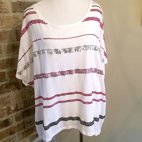 Victoria's Secret Tops - Victoria's Secret oversized sequined tee