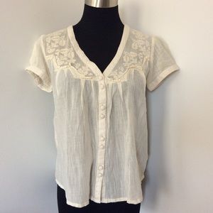 Urban Outfitters Cream Crochet Blouse
