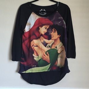 Little Mermaid 3/4 sleeve top