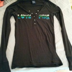 Victorias secret love pink bling long sleeve