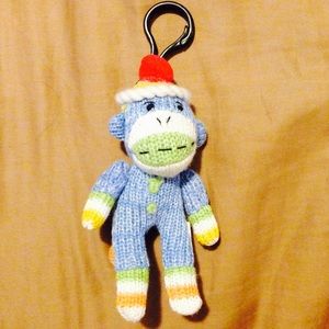 Sock monkey key chain