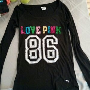 Victorias secret bling love pink long sleeve