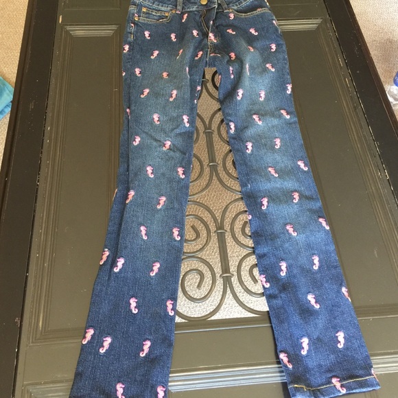 Lily Pulitzer pink horse design denim