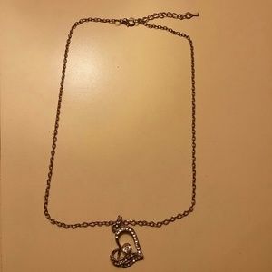 Silver chain w/CZ heart accent